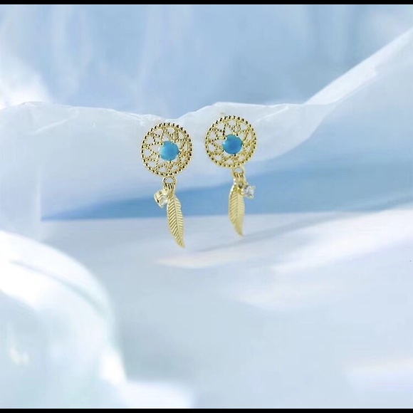 Dreamcatcher Sterling handmade Earrings - Picture 1 of 6